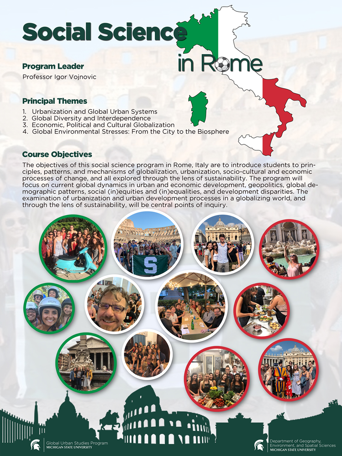 MSU EAB Social Science in Rome Flyer